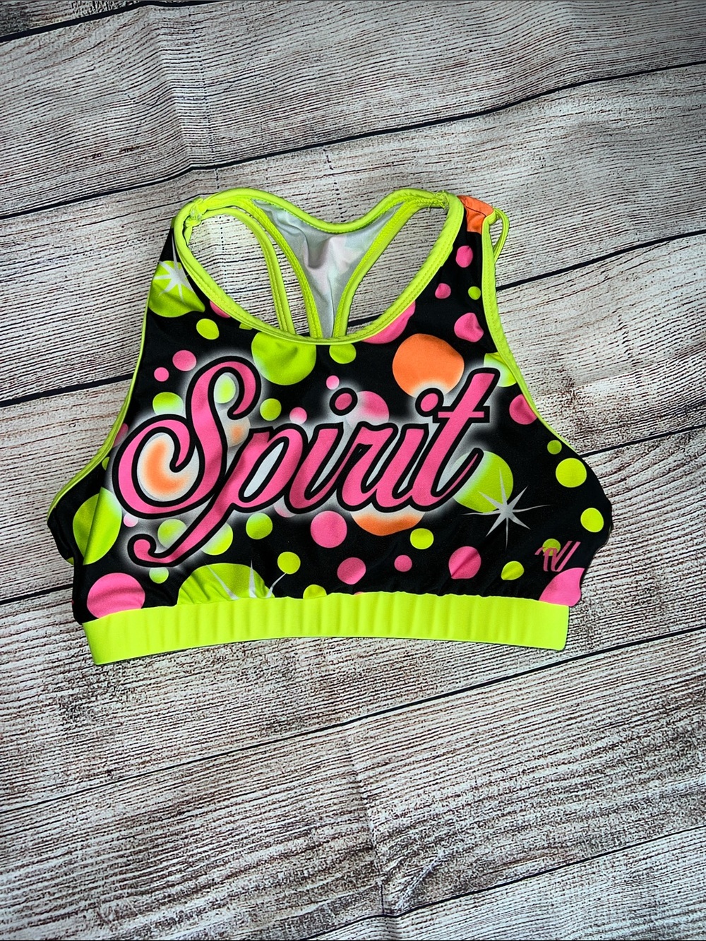 Spirit of Texas Cheer Neon Sports Bra